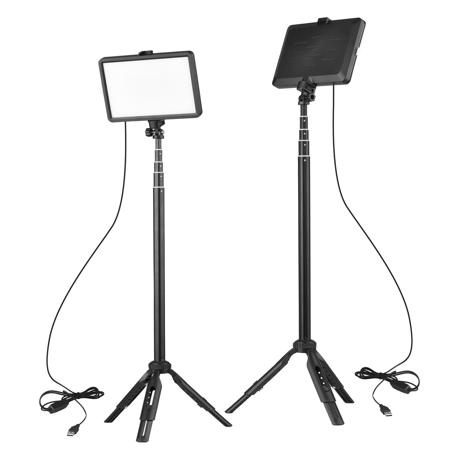 USB LED Video Light Kit Conference Light with 2 * LED Fill Light + 2 * Extendable Tripod + 16 * Color Filters