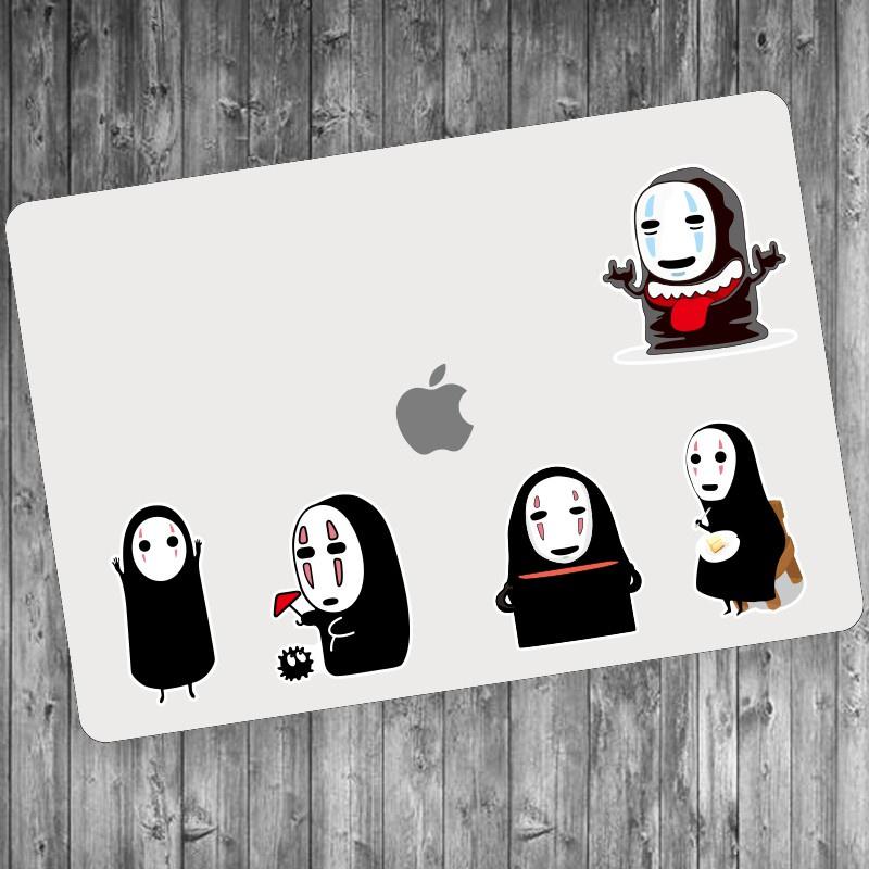 Sticker nhãn dán trang trí mũ bảo hiểm, đàn, guitar, ukulele, điện thoại laptop chủ đề vô diện hoạt hình Ghibli