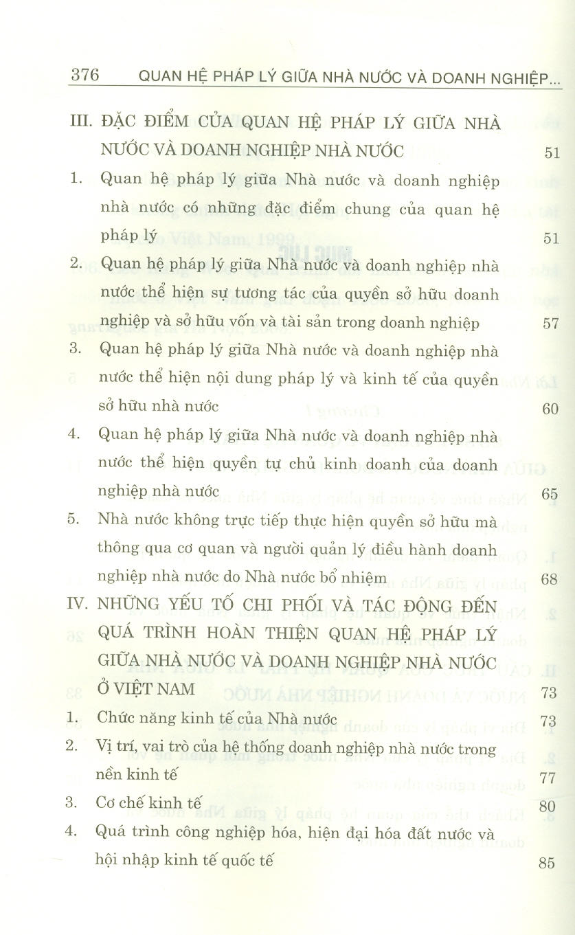 Quan Hệ Pháp Lý Giữa Nhà Nước Và Doanh Nghiệp Nhà Nước Trong Nền Kinh Tế Thị Trường Định Hướng Xã Hội Chủ Nghĩa (Sách Chuyên Khảo)