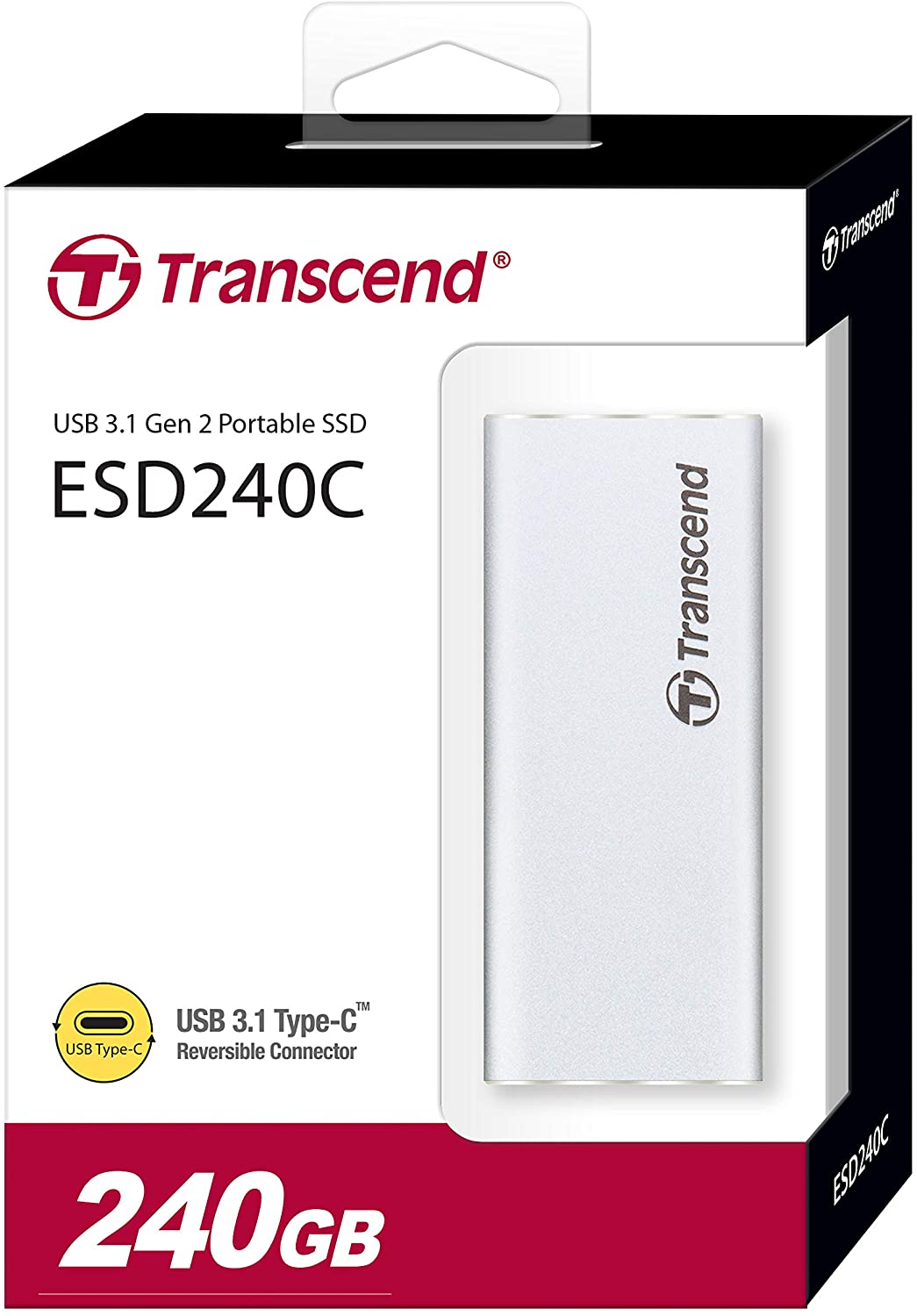 Ổ Cứng Di Động SSD Transcend ESD240C 240GB 2.5" USB Type C - TS240GESD240C - Hàng Chính Hãng