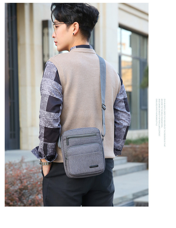Túi Đeo Chéo Nam Oxford Túi Bố Cao Cấp Nhiều Ngăn Chống Thấm Nước, Túi Đeo Vai Phong Cách Thời Trang Hàn Quốc Dành Cho Người Đi Làm, Học Sinh, Sinh Viên,Người Đi Chơi, Đi Du Lịch 