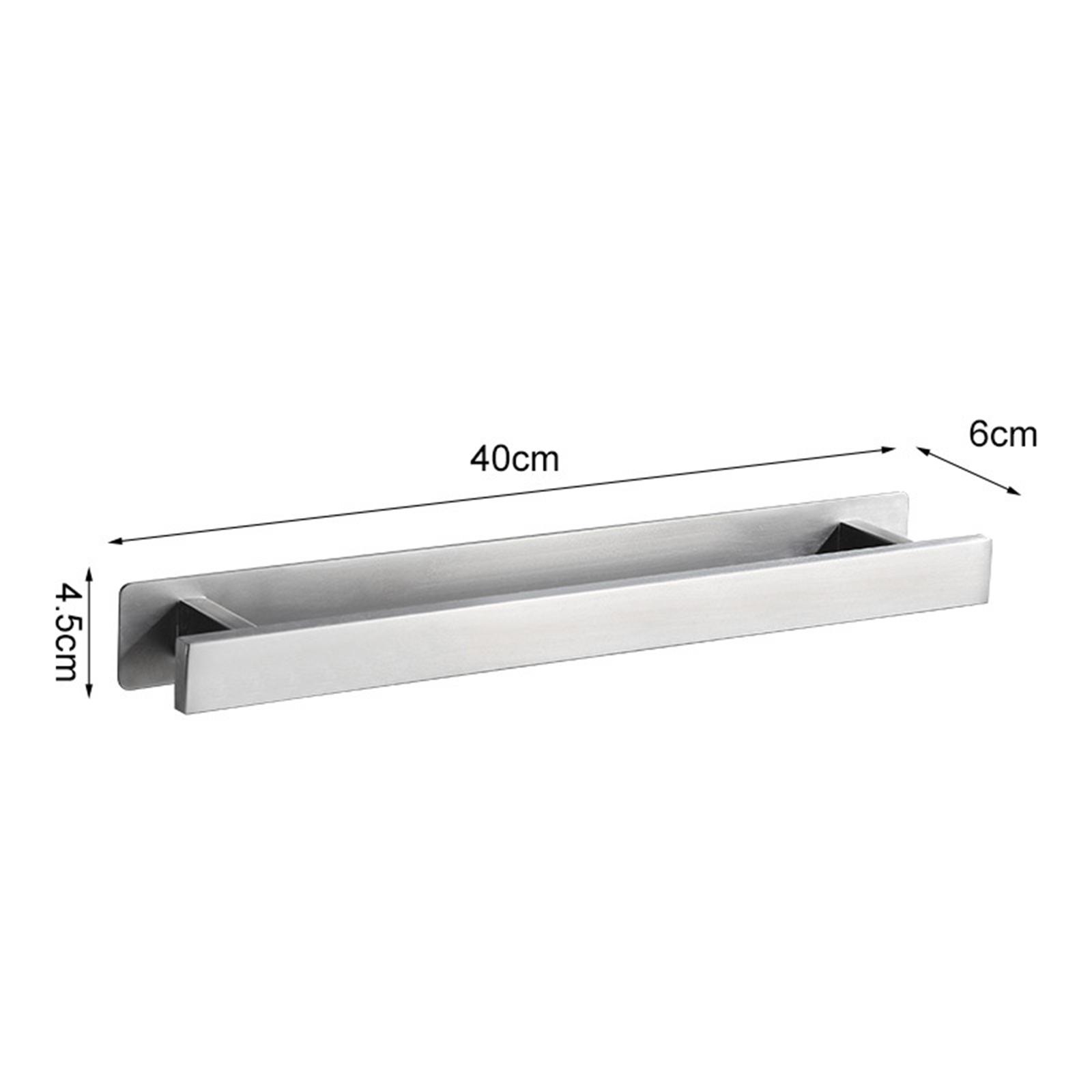 Self-Adhesive Towel Rail Rack Holder Shelf No Drilling for Bathroom Kitchen