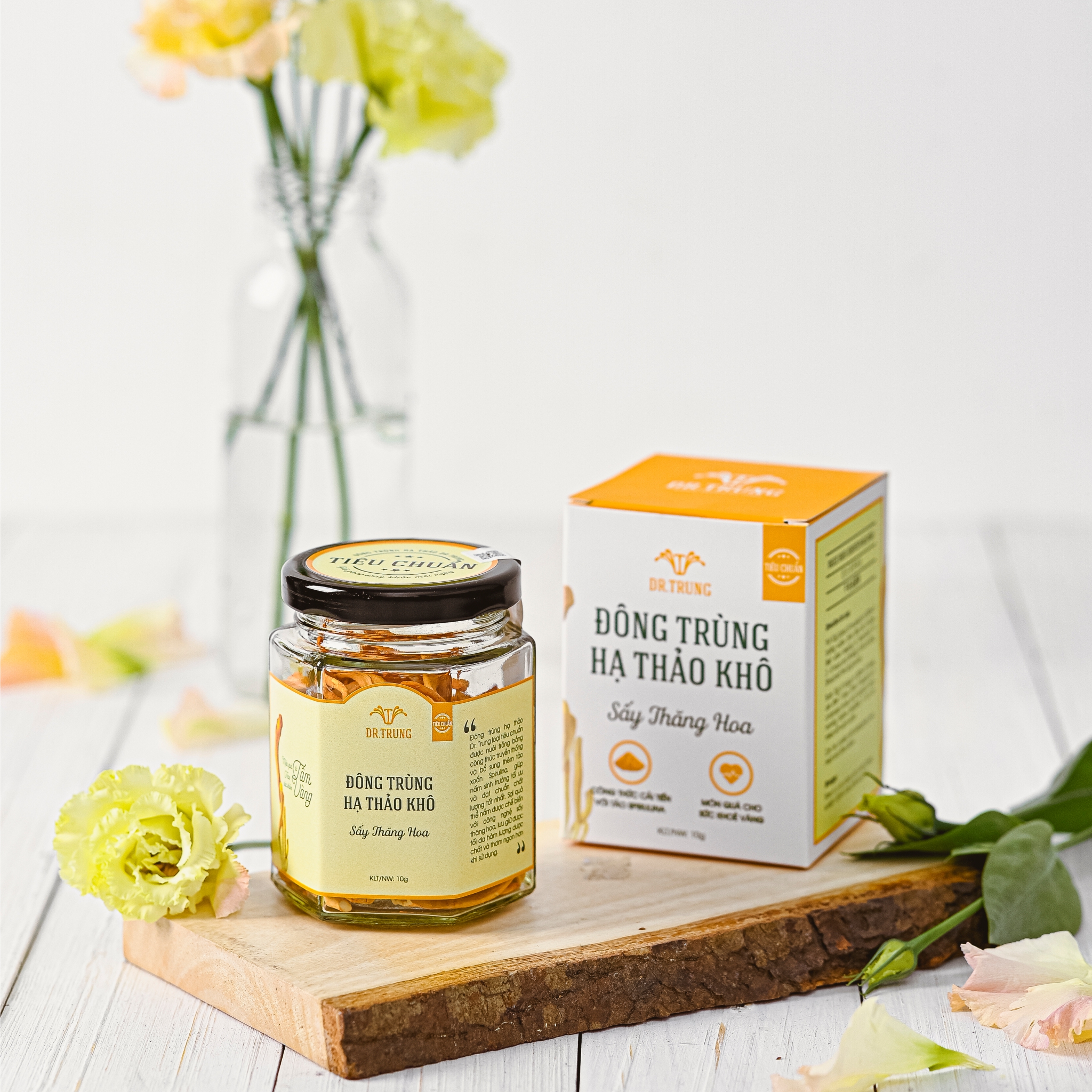 Đông trùng hạ thảo DR. TRUNG  Hũ 10 Gram - Loại TIÊU CHUẨN -