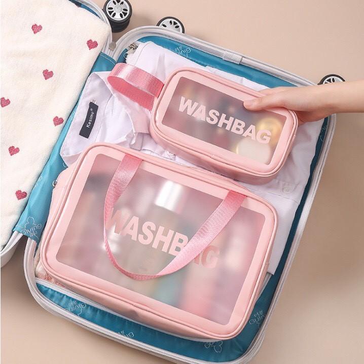 Túi Đựng Mỹ Phẩm Vật Dụng Du Lịch Washbag Chất Liệu PU TPU Chống Thấm 88249