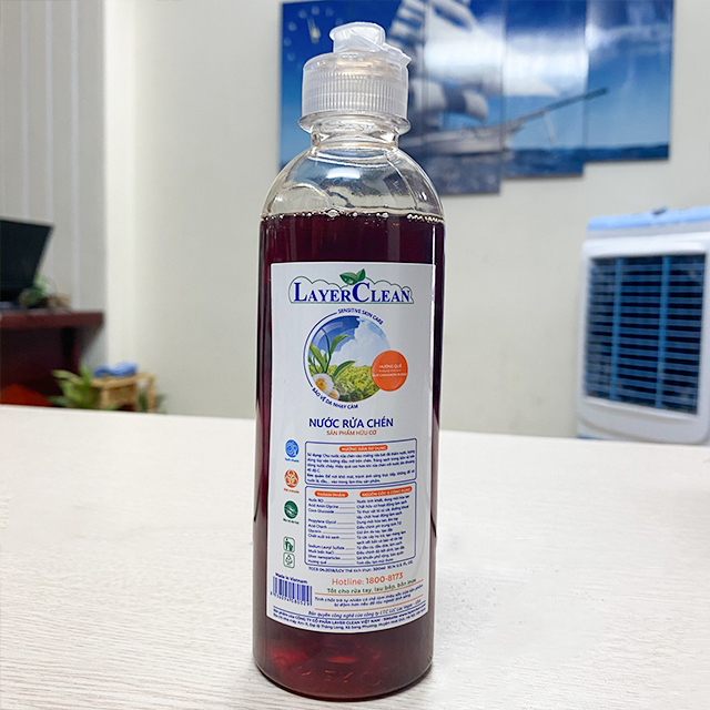 Nước Rửa Chén Bát Hữu Cơ Hương Quế 300ml Organic Layer Clean Không Chứa Hóa Chất An toàn cho da