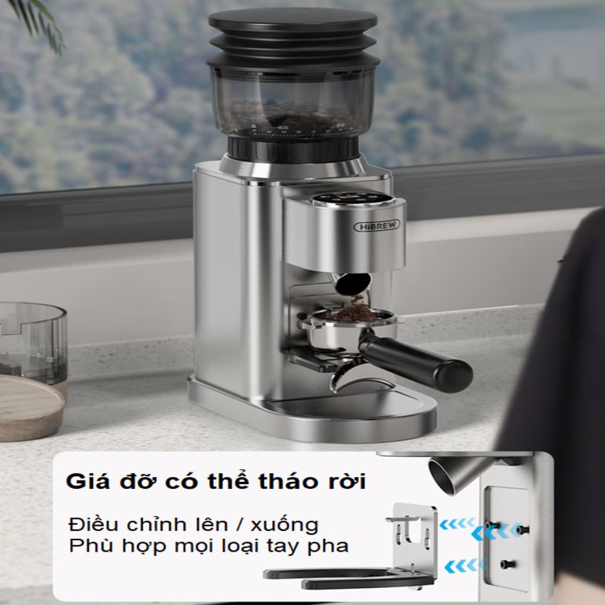 Máy xay hạt cà phê Espresso chuyên nghiệp thương hiệu Mỹ cao cấp HiBREW G7 - Công suất 150W - Hàng nhập khẩu