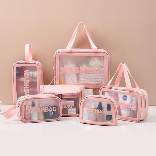 Set 3 Túi Đựng Mỹ Phẩm Du Lịch Đựng Đồ Trang Điểm Sang Trọng Washbag Trong Suốt Chống Nước Tiện Dụng