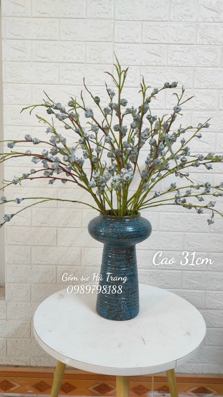 Lọ hoa dáng búp bê gốm sứ Bát Tràng cao cấp cao 31cm