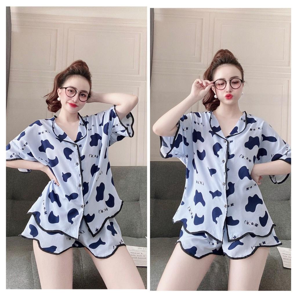 Đồ Ngủ Lụa Bigsize Pijama Nữ, Đồ Bộ Mặc Nhà Nữ , Chất Lụa 100D Cao Cấp, fom dưới 70kg - ẢNH CHỤP THẬT