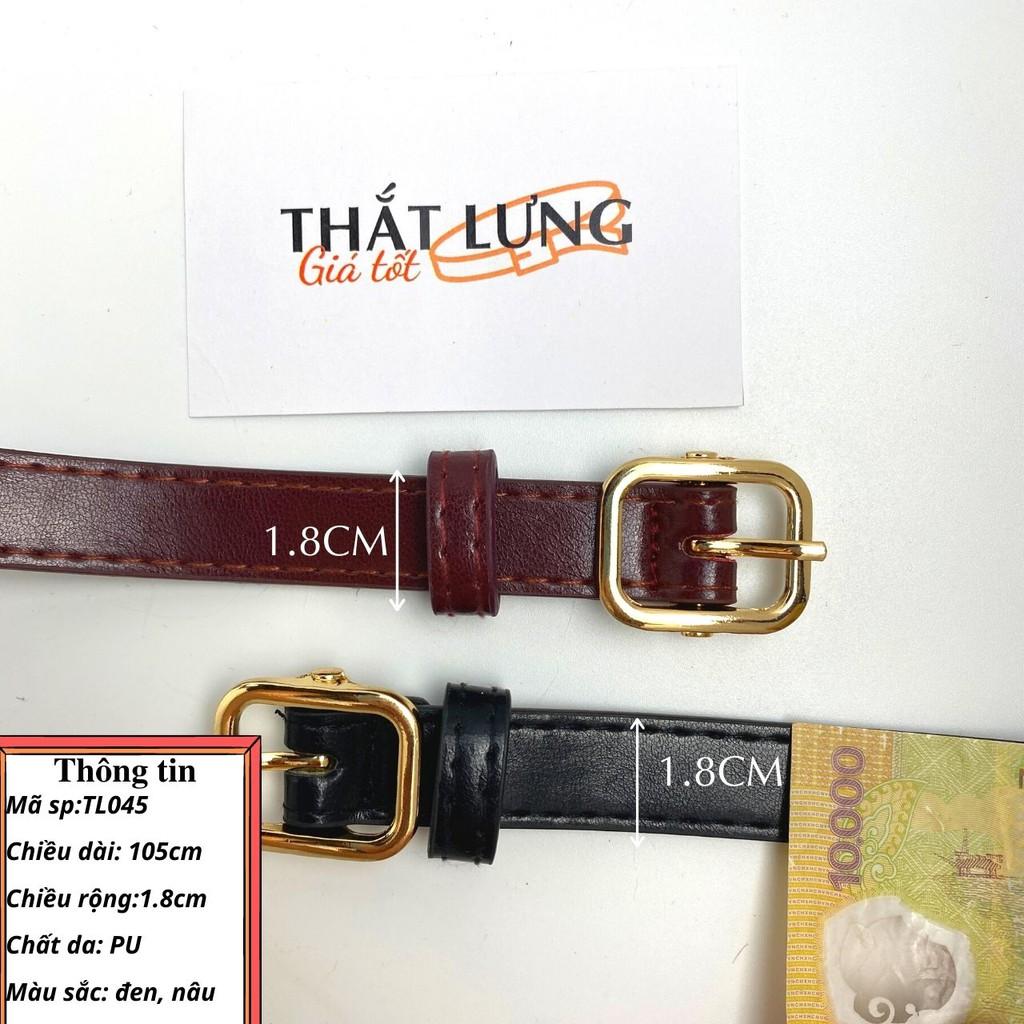 Thắt Lưng Da Nữ Mặt Vuông Vàng Bóng TL405