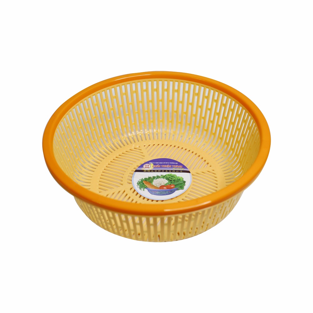 Combo 5 rổ nhựa tròn có viền Chấn Thuận Thành 36cm đựng đồ, đựng rau củ, đa năng tiện dụng, nhiều màu (RV3620-5) - hàng Việt Nam Chất Lượng Cao