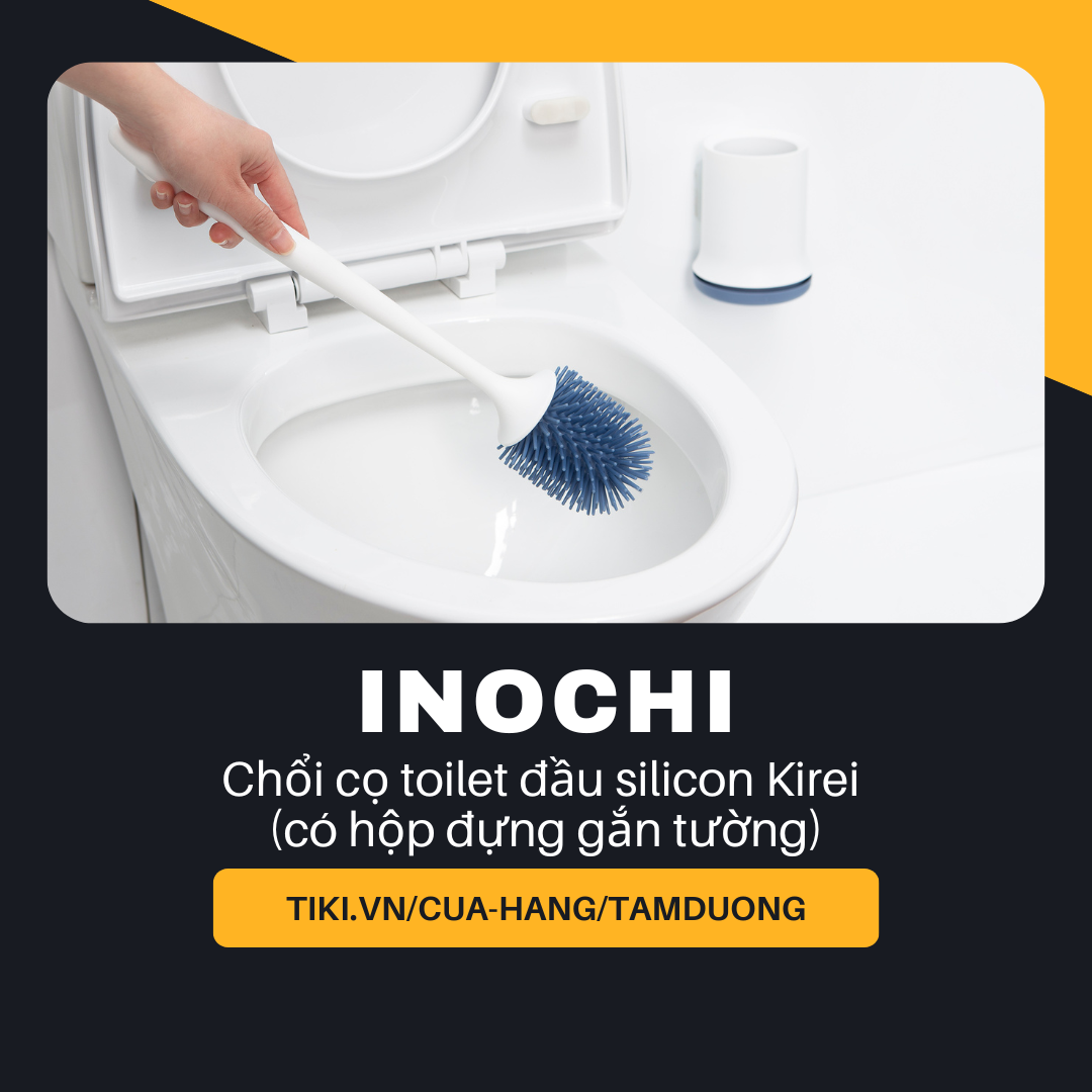 Chổi cọ toilet đầu silicon Inochi Kirei