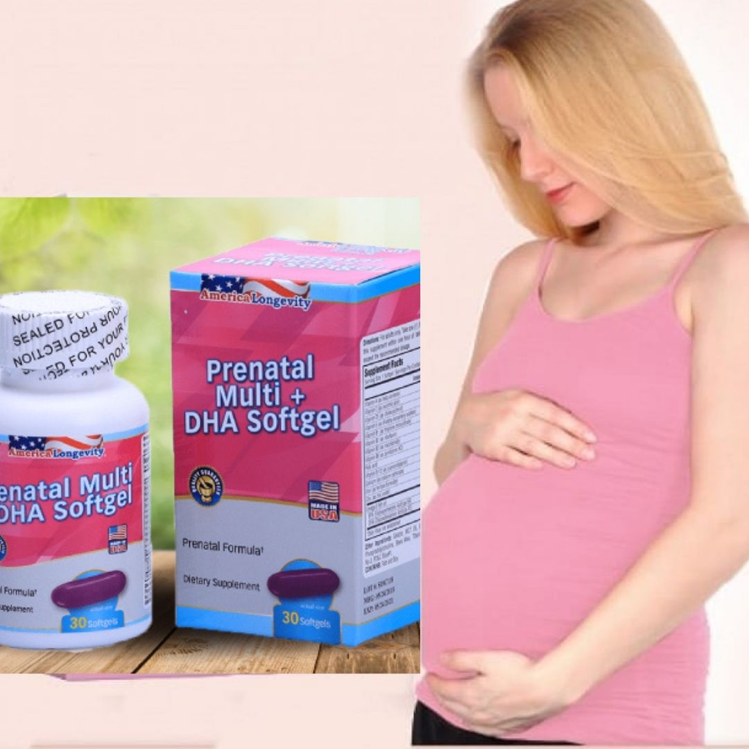 Vitamin Tổng Hợp cho mẹ bầu, phụ nữ sau sinh Prenatal Multi + Dha Softgel Made in USA Bổ sung DHA 1 Hộp 30 viên