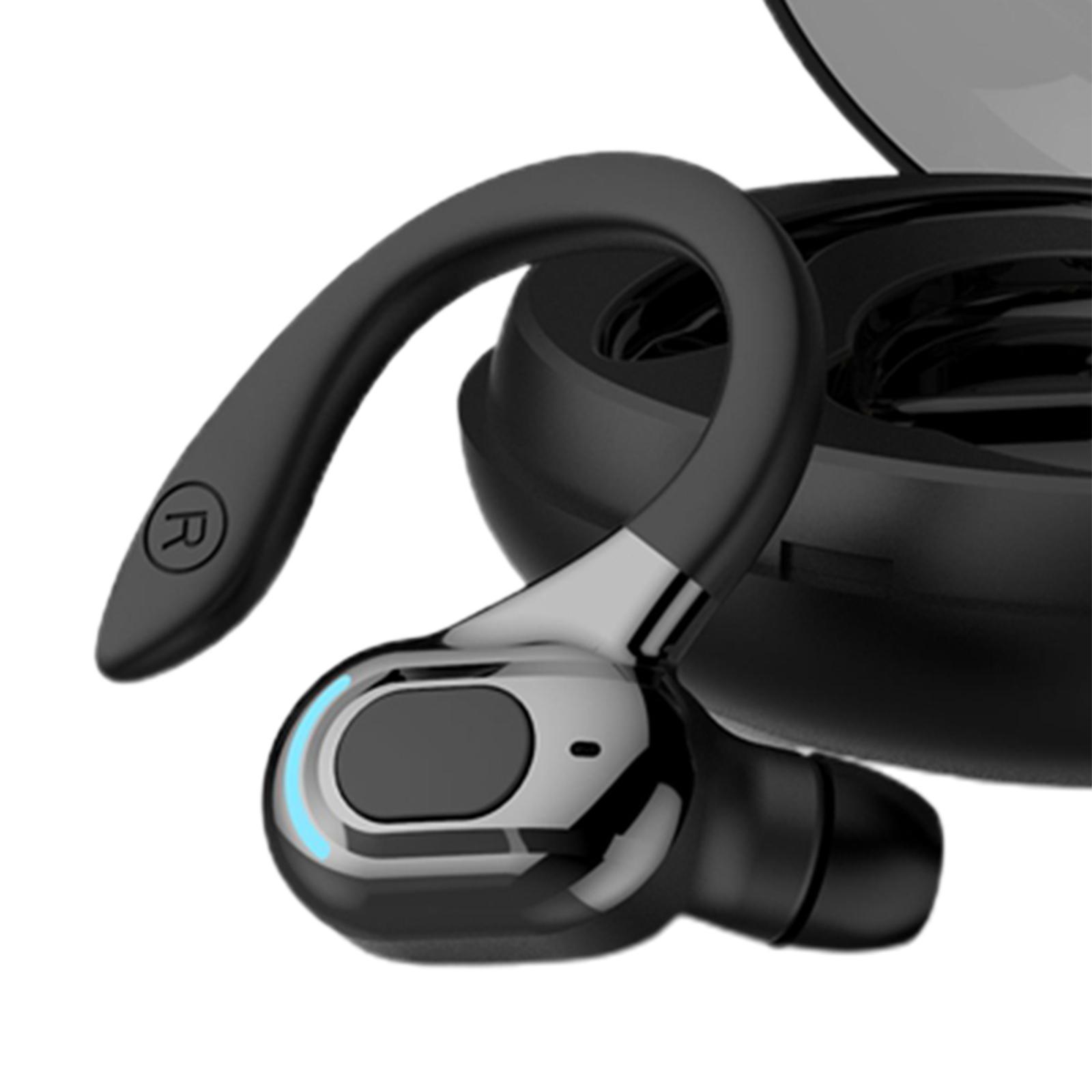 Sports Headset Low Latency Sweatproof Ear Hook for Fitness Business Black