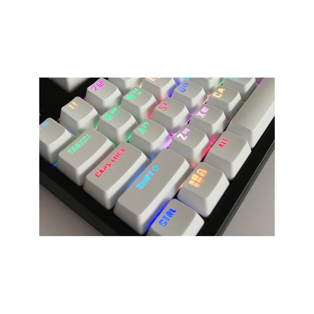 Bàn Phím Cơ Keycaps OEM Profile Nga Hàn Quốc Tây Ban Nha Pháp Bố Trí Phím ABS Trong Suốt 104 Phím Cho Anh Đào GK61