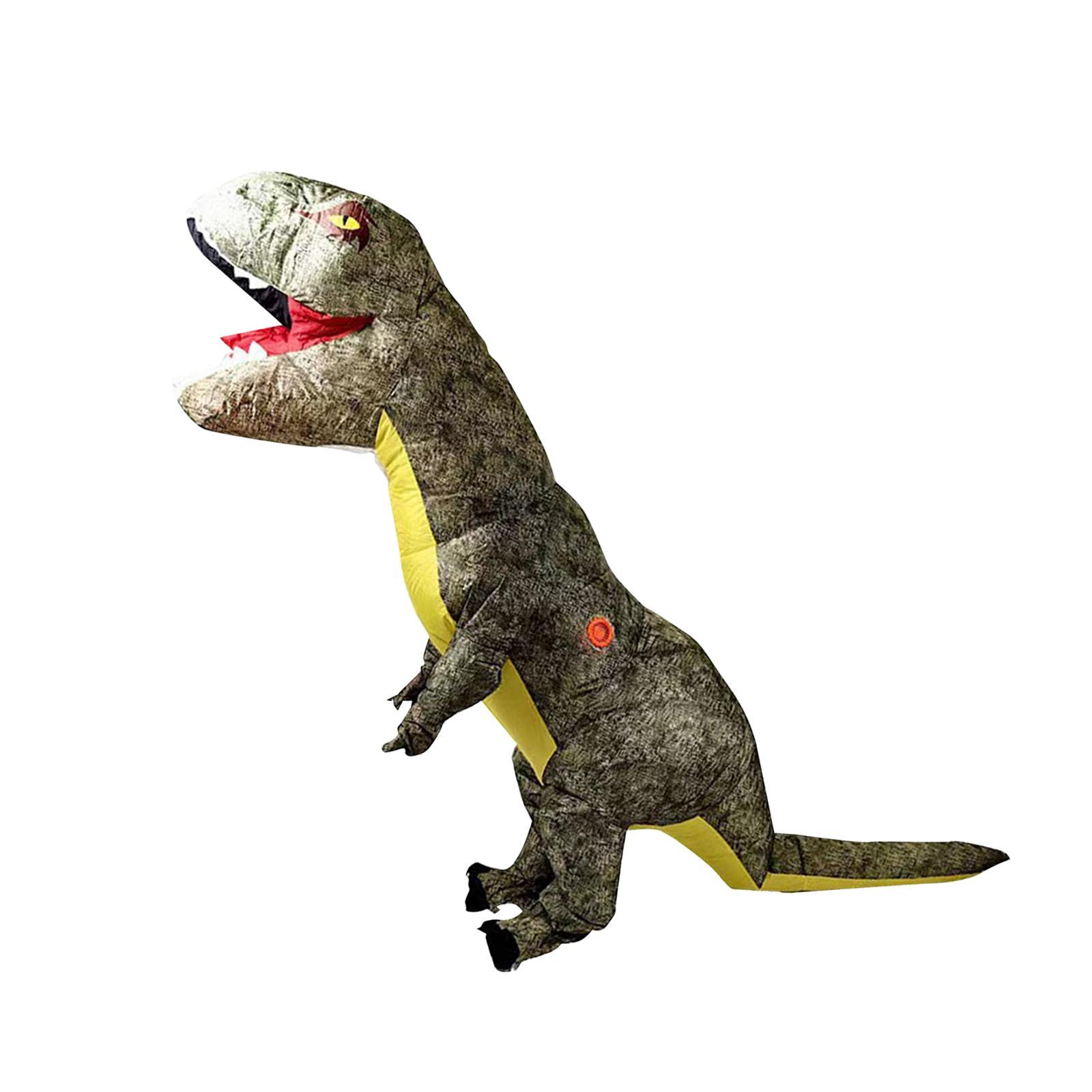 Inflatable Dinosaur Costume Suit Outfit for Mardi Gras Carnival Pretend Play
