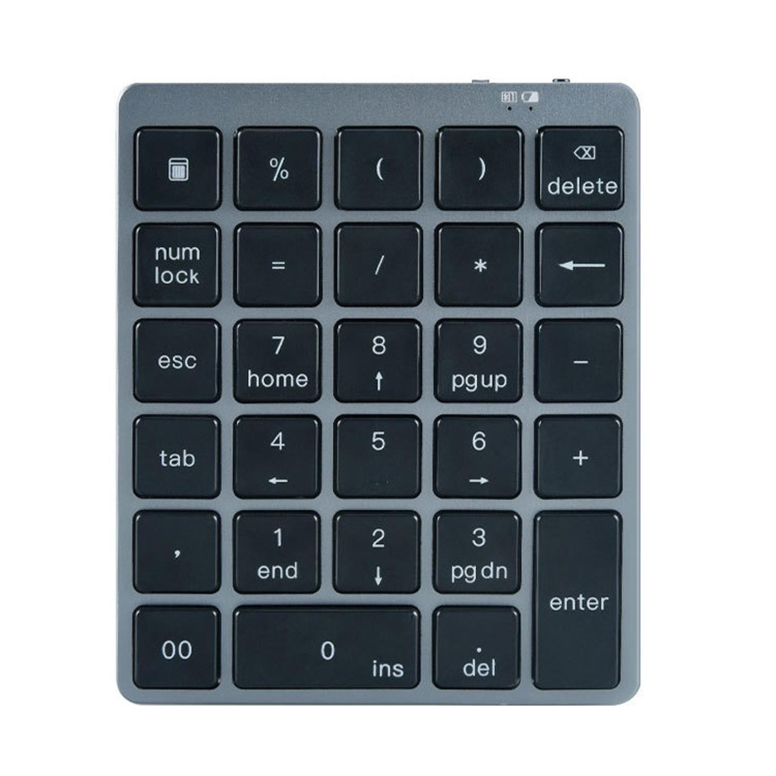 Bluetooth Wireless Number Pads 28 Keys N960 Android Windows for Tablet Black