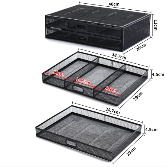 Hộc Tủ 2 Tầng Kê Màn Hình Thép Tản Nhiệt Máy Tính Tiết Kiệm Không Gian VENTILATED DESIGN