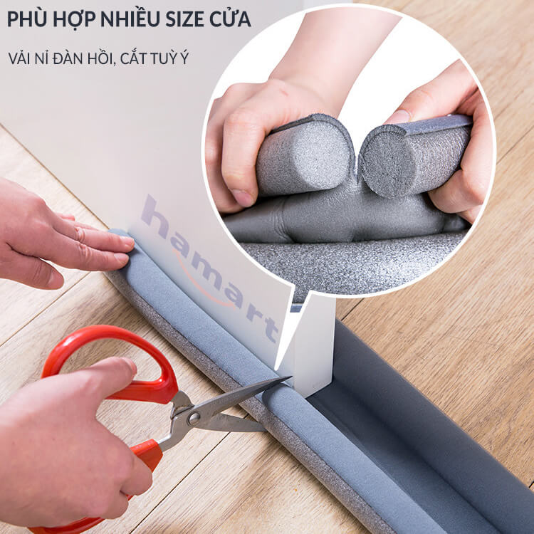 Thanh Xốp Chặn Khe Cửa 95CM Ron Chắn Khe Hở Chống Côn Trùng Điều Hoà Mát Lạnh