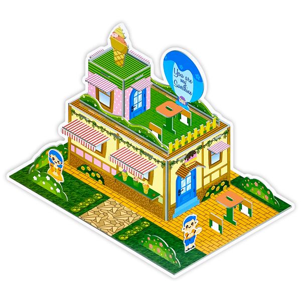 Bộ Lắp Ráp Mô Hình Giấy 3D - Tiệm Kem Bốn Mùa - Liên Hiệp Thành URH3D.TKBM