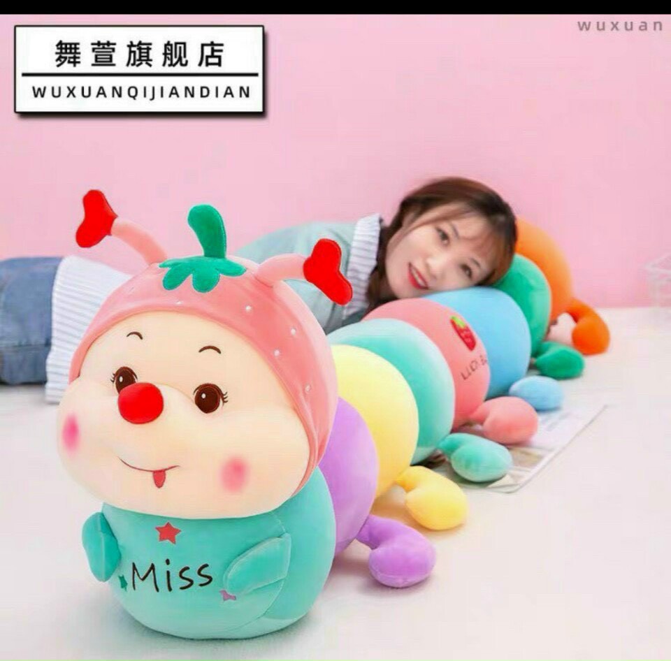 Gấu bông sâu 7 màu size 1m - 1m3 cao cấp mềm mịn