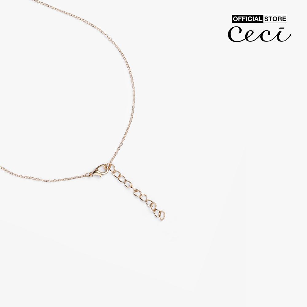 CECI - Dây chuyền nữ sợi mảnh mặt hình tròn độc đáo CC4-01000173