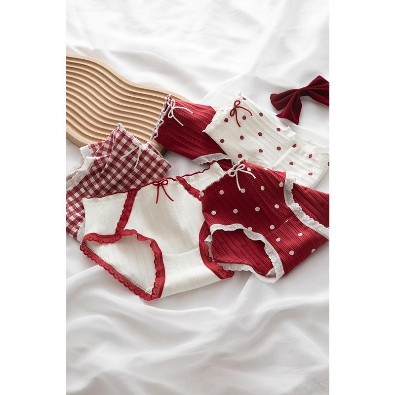 Quần Lót Nữ Cotton Caro- Chấm Bi Thời Trang Ngang Eo . Hàng Loại Đẹp.