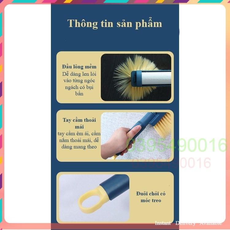 Chổi nhựa lông mềm Kèm đầu lăn, lau xe ô tô sợi siêu mịn, quét bụi bàn ghế, ga giường, sofa, chăn văn phòng gia đình....