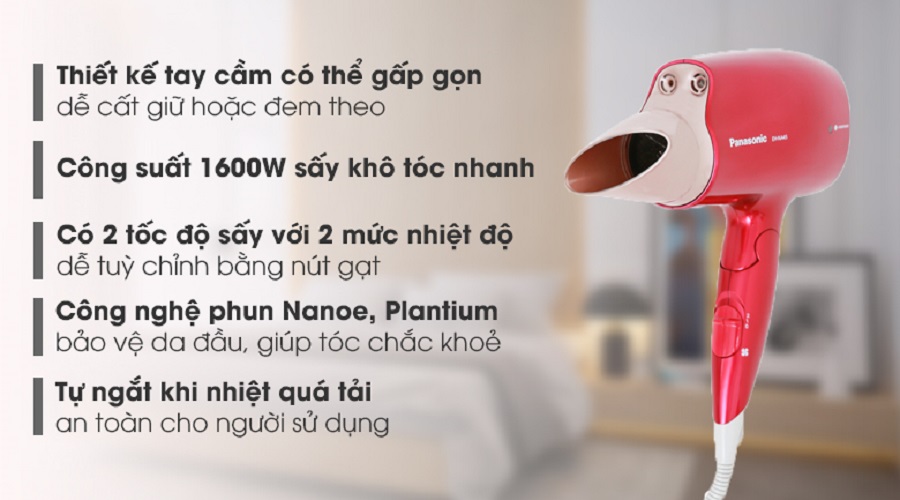 Máy sấy tóc Panasonic Nanoe EH-NA45RP645