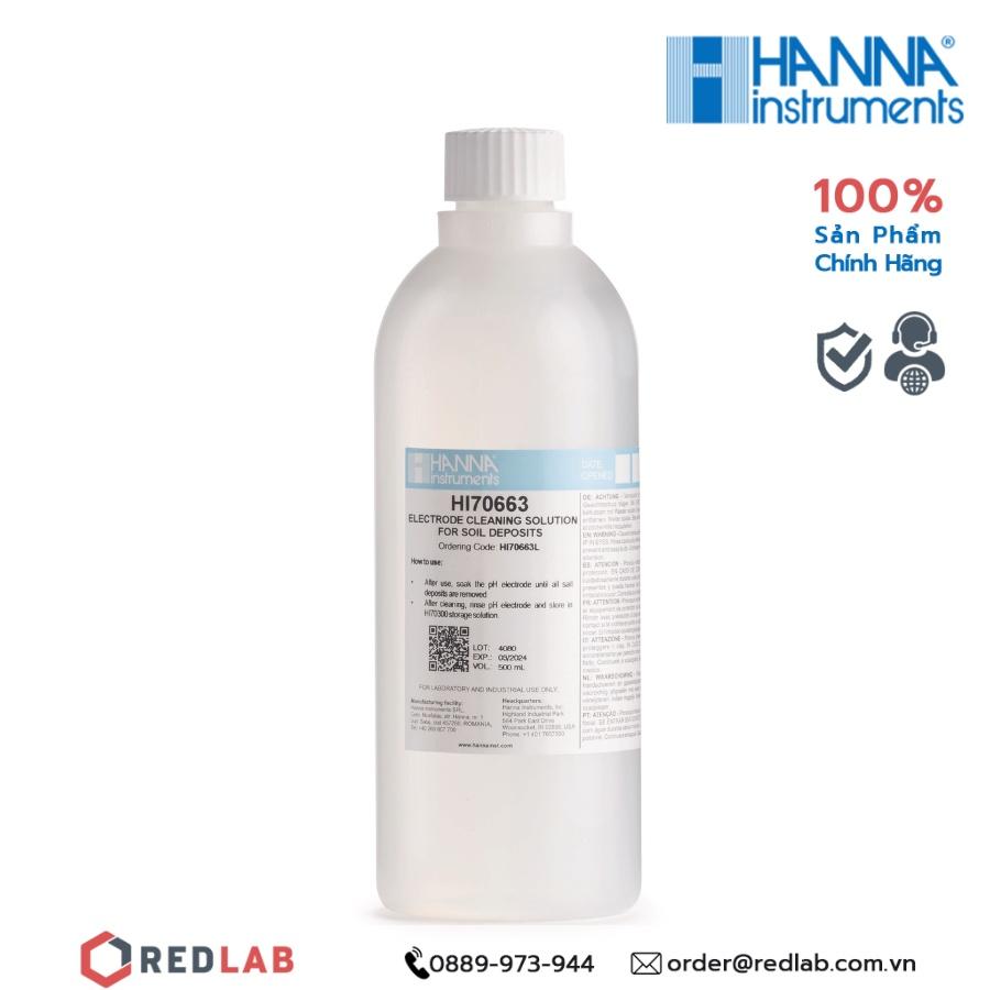 Dung dịch rửa điện cực trong đất trồng nông nghiệp Hanna HI70663L