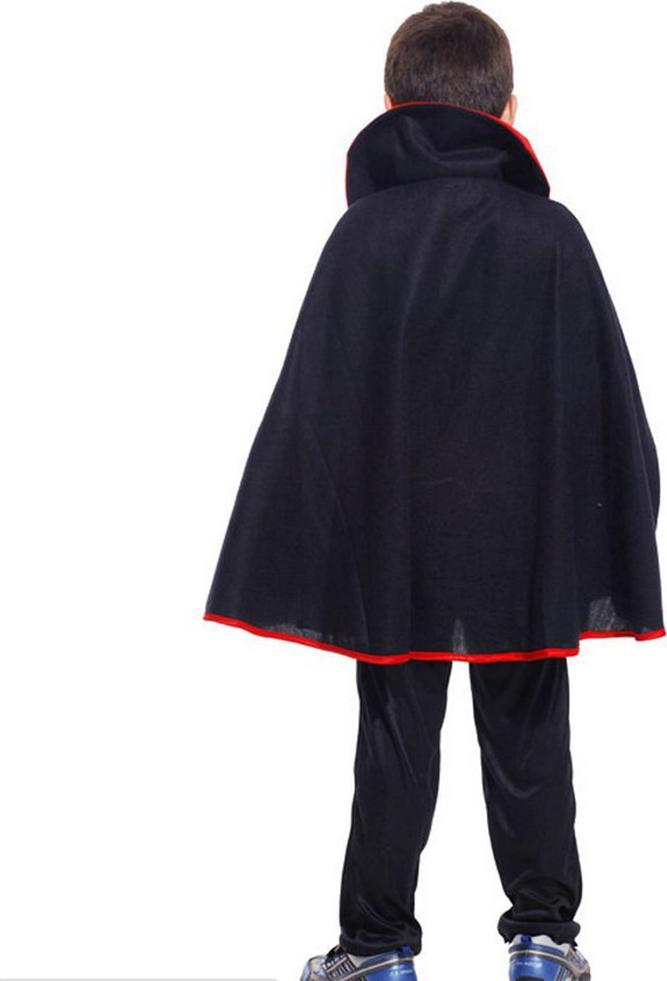 Áo choàng ma cà rồng đỏ đen không mũ dài 90cm cho bé hóa trang Halloween