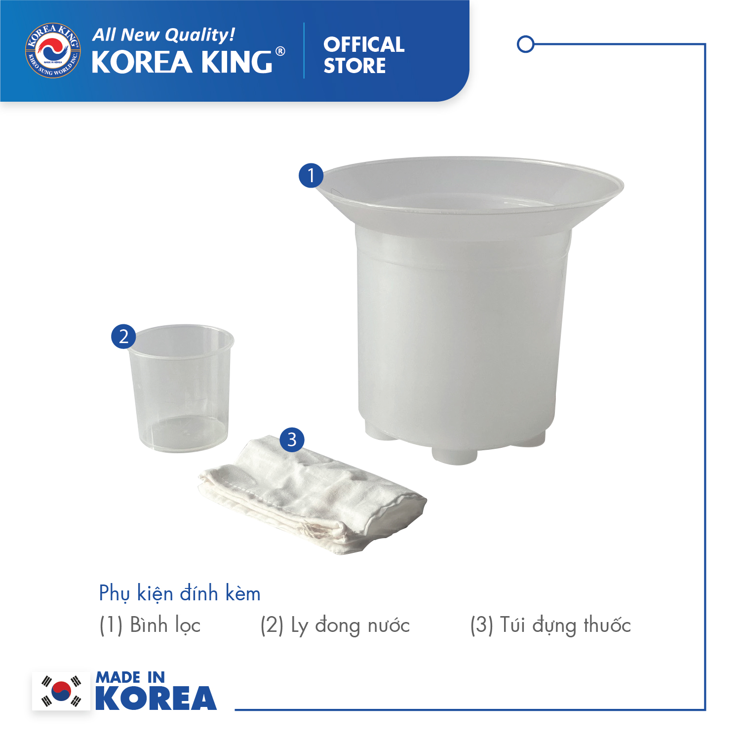 Siêu sắc thuốc Korea King KMP–7000G (220V/50HZ, 3000ML, 330W )- Hàng chính hãng