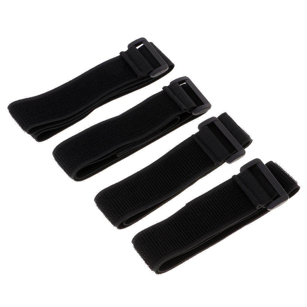 4x 67cm Cable Ties Strap W Buckle Hook Loop Fastener Sticky Tapes Organizer