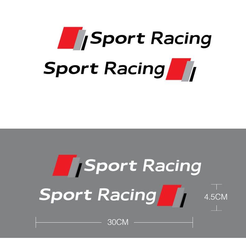 Decal Tem Sport Racing Dán Trang Trí đầu Xe ô Tô Ms-267