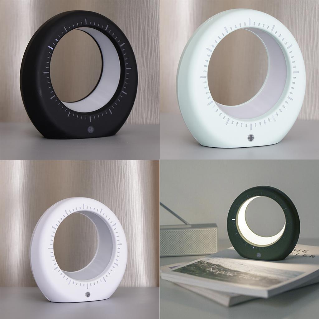 LED Luna Moon Clock Lamp Night Light Touch Control USB Charge