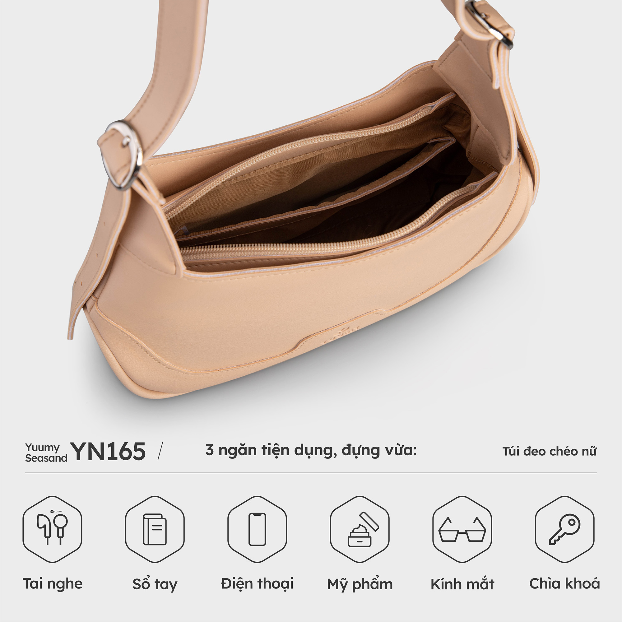 Túi đeo chéo nữ YUUMY ( Thời trang thanh lịch Seasand YN165 )