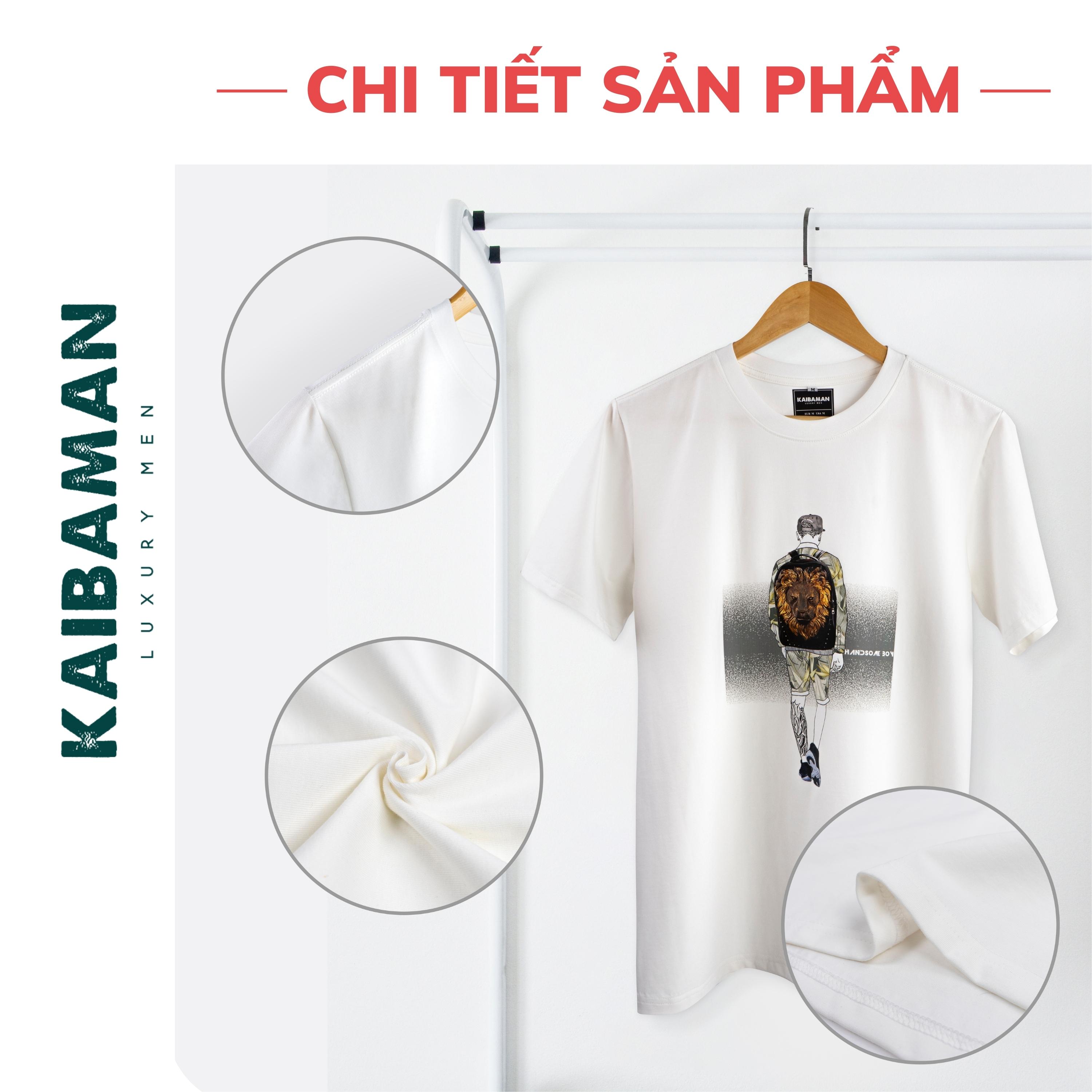 Áo Thun T-Shirt In Hình Hai Màu Đen Trắng Áo Phông Nam Cổ Tròn Cotton Compact - KAIBAMAN STORE
