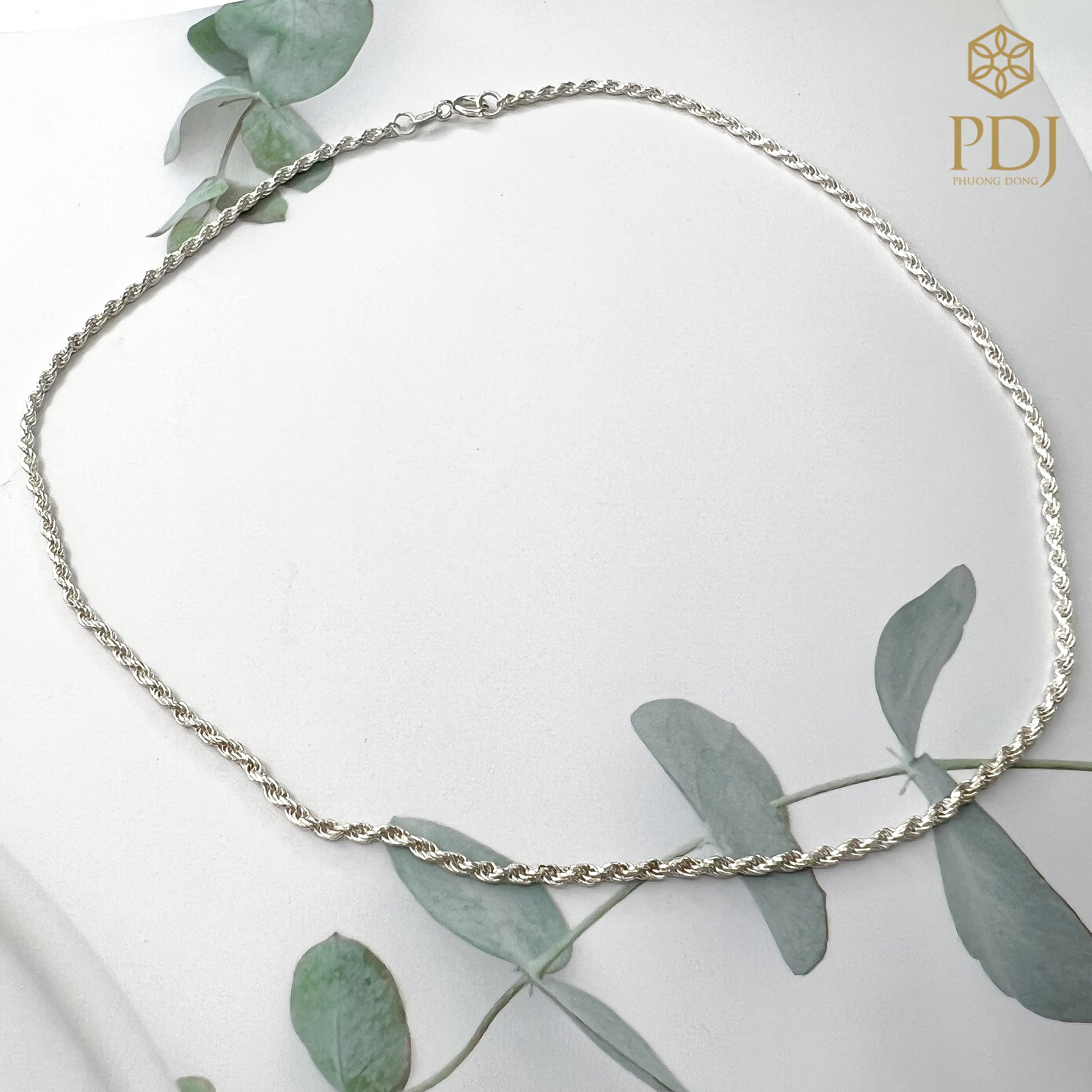 Dây Chuyền Xoắn Trẻ Em Bạc