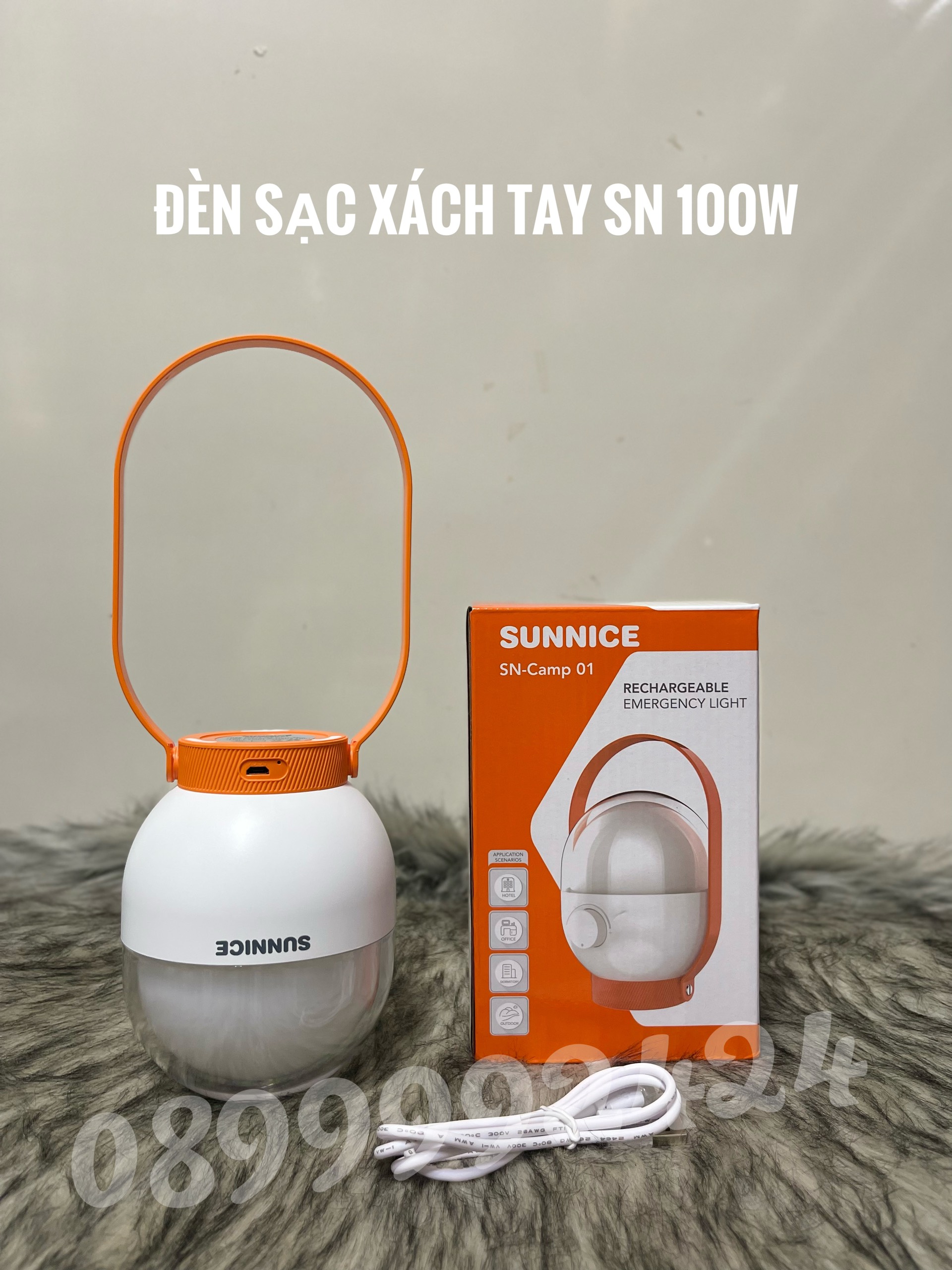 ĐÈN SẠC XÁCH TAY , TREO SUNICE 100W. ĐÈN TÍCH ĐIỆN SIÊU SÁNG, ĐÈN KHẨN CẤP