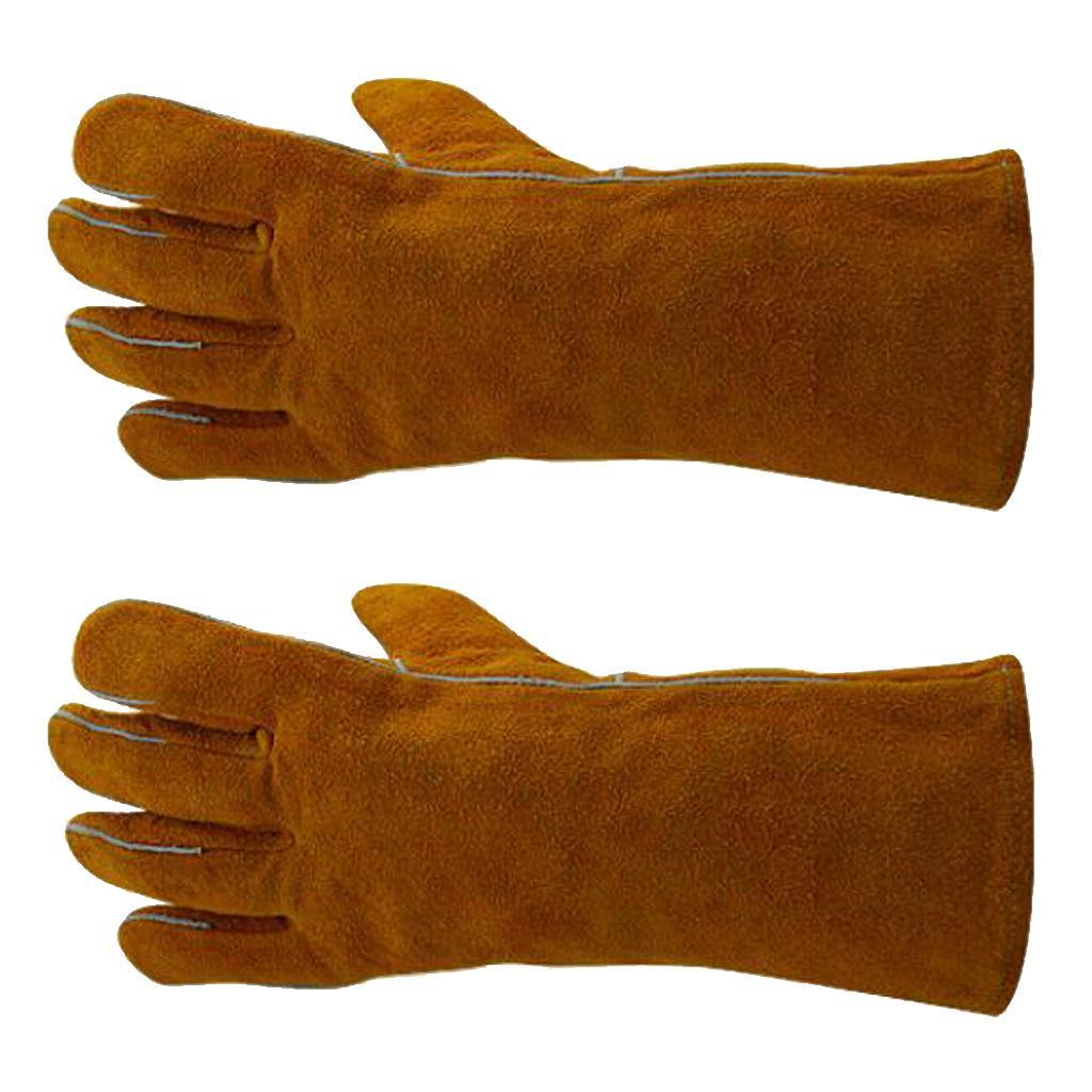 Protective Gloves Welding Gear Welder Gloves Protecting Hand Safety Brown