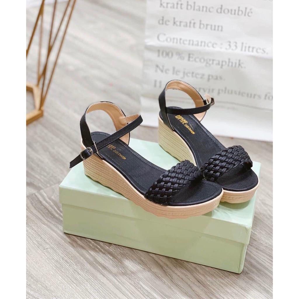 Sandal đế xuồng quai bính 5cm xinh xắn êm chân Fom nhỏ lấy tăng 1 size - Giày bánh bèo mã Xuồng Rết