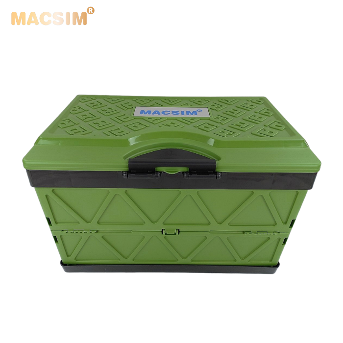 Hộp đựng đồ xếp gọn kích thước 50cm x 32cm x 31cm-nhãn hiệu Macsim 3W chất liệu PP cao cấp màu xanh