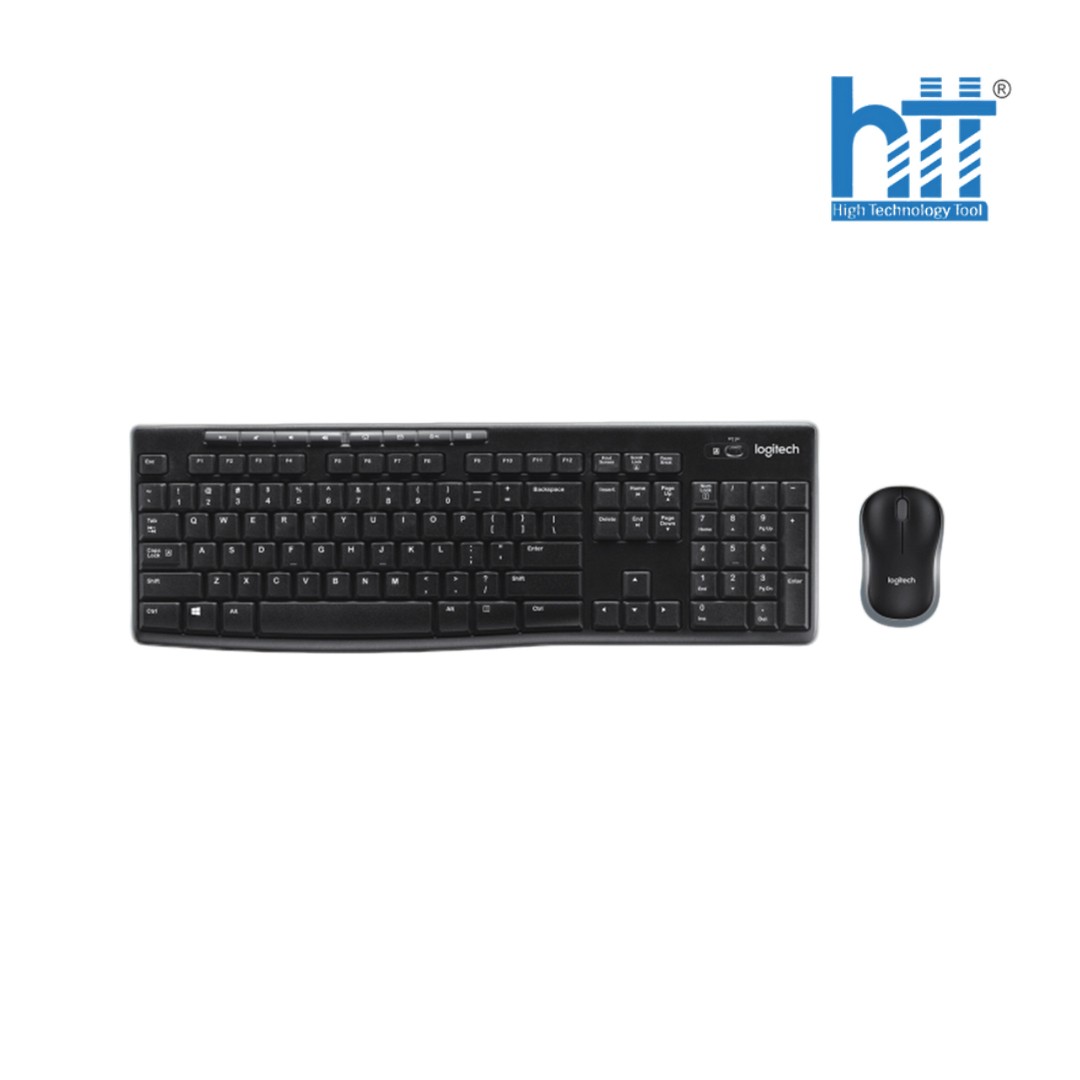 Bộ bàn phím chuột không dây Logitech MK270/MK270R (Đen) - Hàng Chính Hãng