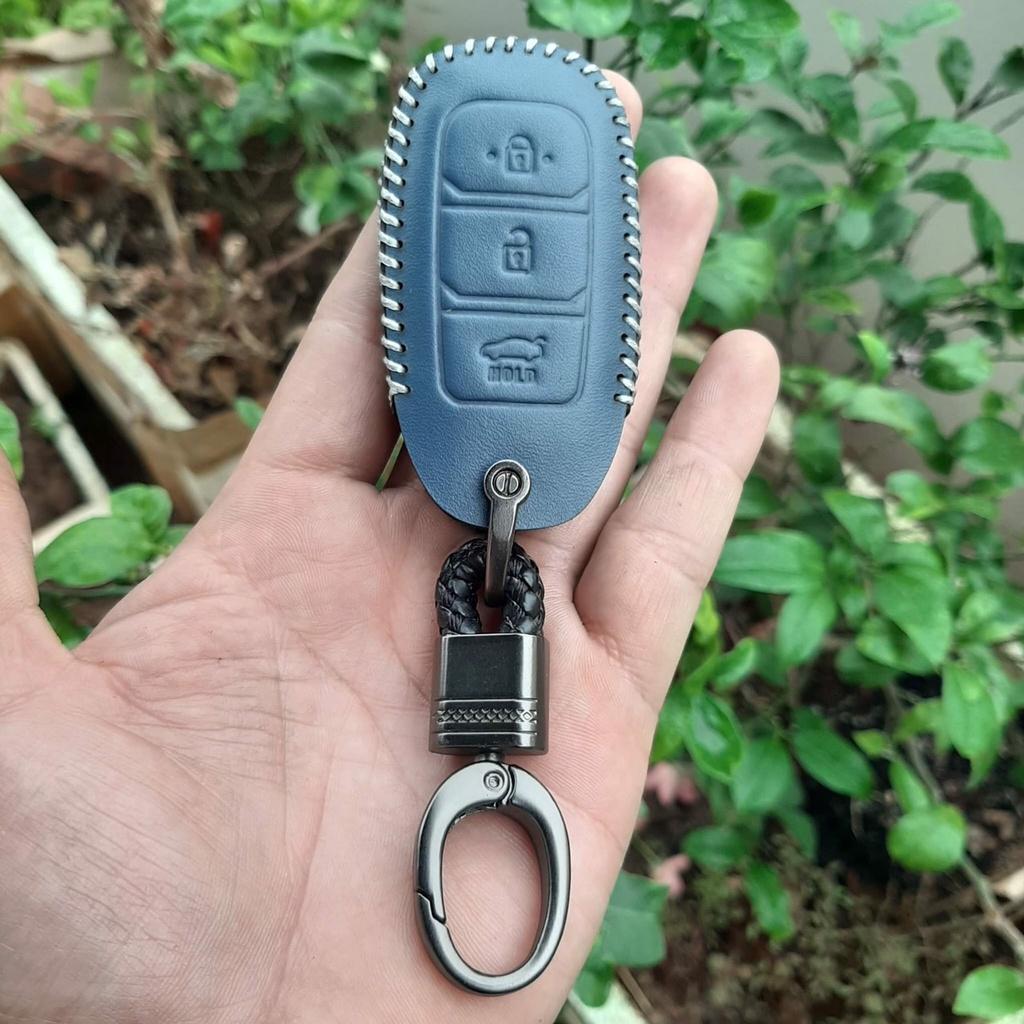 Bao Da Chìa Khóa Hyundai . Da Bò Nhập Khẩu ITALIA, Khắc Tên + Số ĐT Chủ Xe