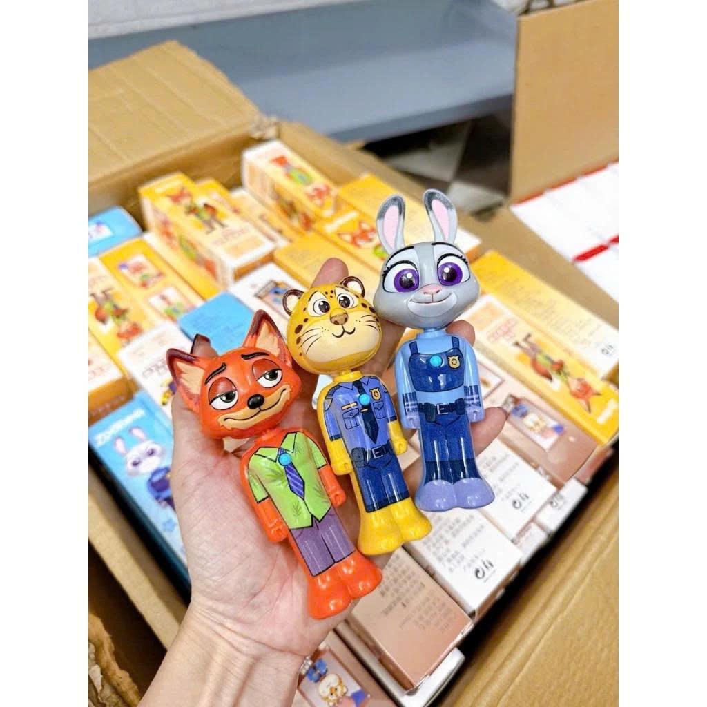 Bàn chải đánh răng trẻ em Disney Zootopia siêu cưng, Set 3 cây mix đủ 3 nhân vật từ phim Zootopia