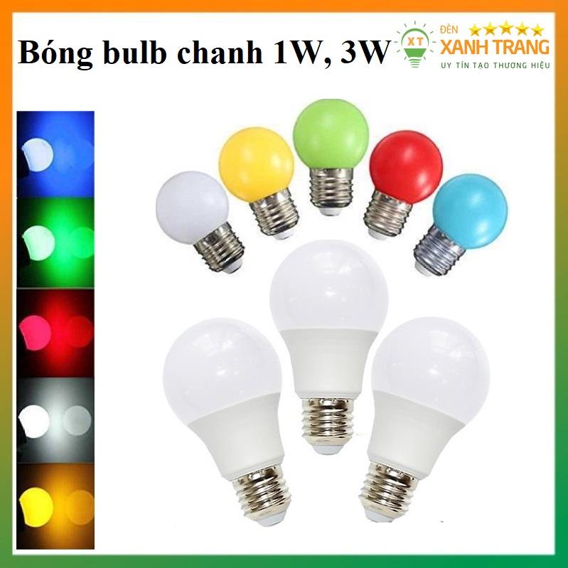 Bóng búp chanh, bóng búp tròn 1W,3W cho dây đui ngoài trời, thả đèn lồng