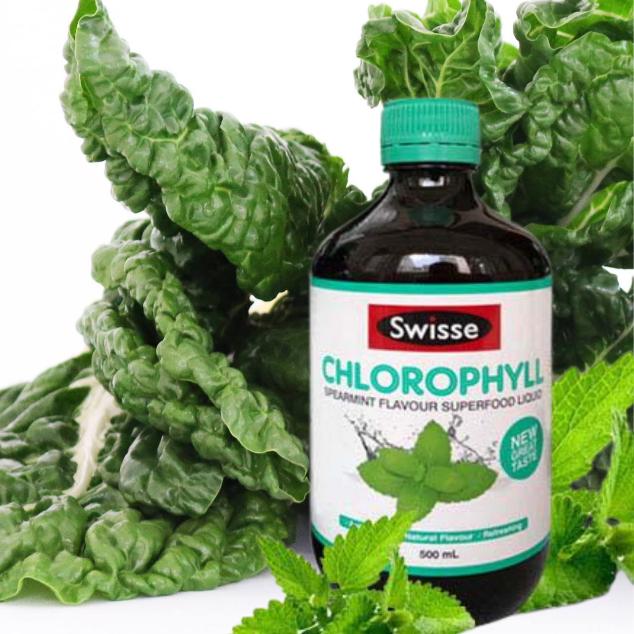 Nước diệp lục cô đặc Úc Swisse Chlorophyll hỗ trợ làm chậm quá trình lão hóa, cải thiện sức khỏe da, tăng cường sức khỏe chung - QuaTangMe Extaste