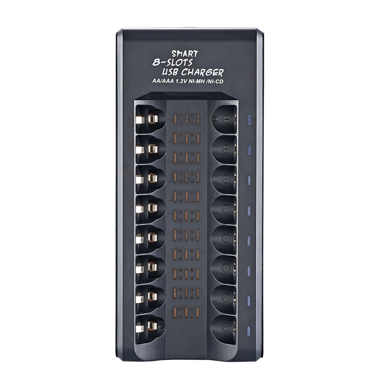 8-slot 1.2V AA/AAA Battery Rechargeable USB Charger