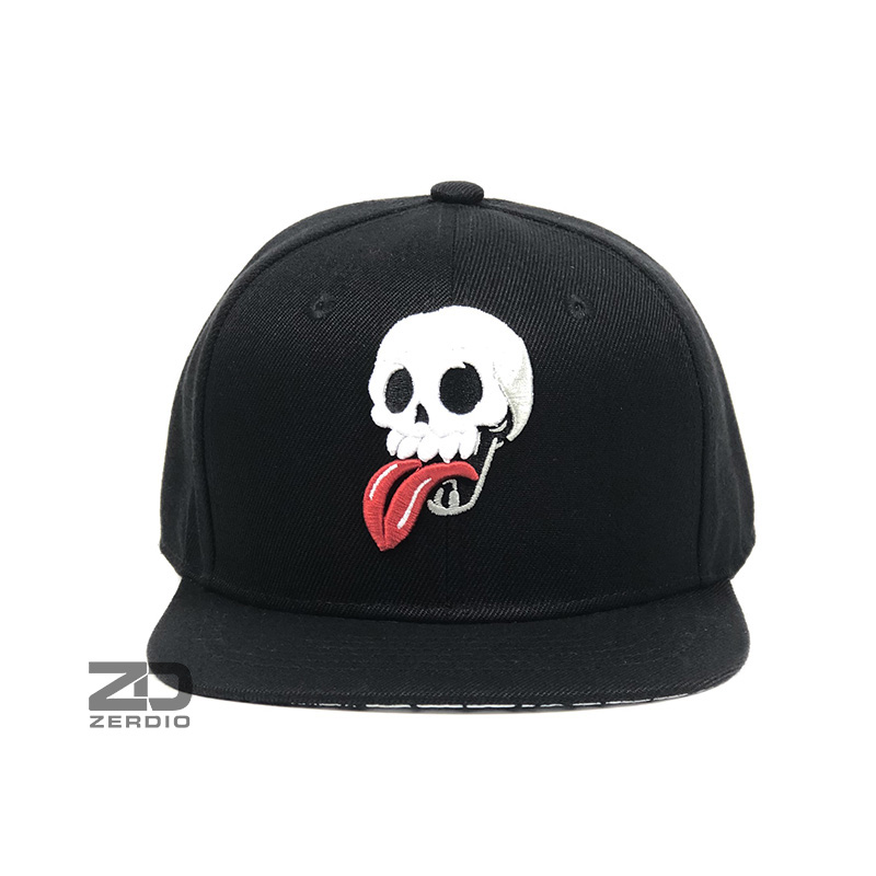 Nón hiphop nam nữ, mũ snapback đen SN82 vải kaki cao cấp