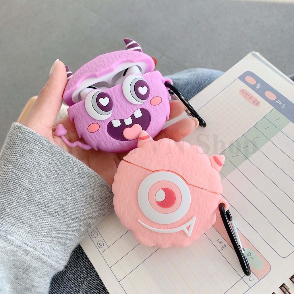 Bao Case Ốp dành cho Airpods Pro mắt to sừng siêu xinh silicon cao cấp